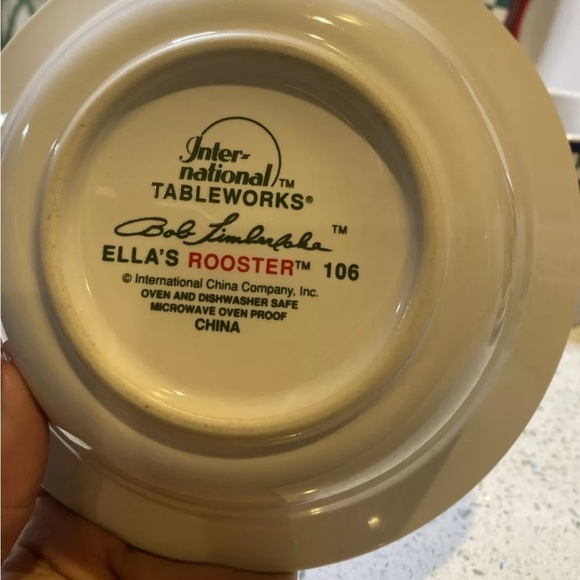 Ella's Rooster Bob Timberlake 7pc Set w/dinner plate, bowl, dessert, saucer. - Picture 7 of 7